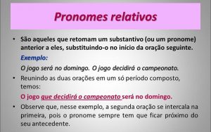 Relative pronouns